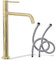 Rea LUGANO SLIM GOLD RUBINETTO LAVABO ALTO Miscelatore da bagno in ottone monocomando rubinetto lavamani regolabile caldo e freddo (Oro chiaro)