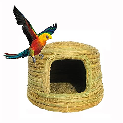 Nistkästen Taube, Papageinest, Bird Ruhing- und Zuchtplätze aus Naturfasern, Garten-Dekorationsnest gewebt (Size : 35x25cm)