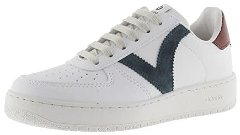 VICTORIA Women's contrast leather effect sneakers Madrid