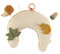 sigikid 39711 Baby-Aktivkissen in Hörnchenform, Tierdruck, Beige/Braun/Spielkissen, 33x37x10 cm