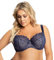 Selente My Secret K357 Reggiseno Coppe Imbottite Taglie Forti Coppe D-I con Salva bucato, Blu Pizzo, 4F
