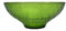 QRATIE Nordische Glas-Obstschale, Vintage Grüne Snack-Süßigkeitsschale, Hohe Große Salatschüssel 10-Zoll-Glas-Rührschüssel Glasgeschirr Mit Grünem Blattmuster