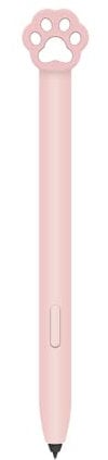 LOVE MEI Compatible with Samsung Galaxy Tab S7/S8/S9 Series S Pen Sleeve Case, Cute Paw Design Silicone Protective Skin Cover, Non-Slip Smooth Grip (Pink)