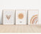 MeinBaby123® 3er Set DIN A4 Wandbilder | Kinderzimmer Poster | Deko Bilder | Babyzimmer Deko | Geschenk Zur Geburt | Wandposter Premium (Sonne & Herz)