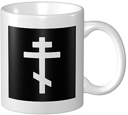 934 Teetasse Aus Keramik 330Ml Russisches Griechisch-Byzantinisch-Orthodoxes Kreuz Keramik Tasse Geschenkidee Motivtasse Personalisierte Kaffee-Tasse Für Büro, Office, Arbeit