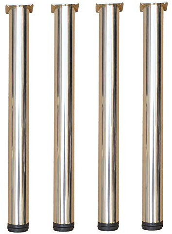 BBAUER Tischbeine Edelstahl Möbel Ersatzbeine Verstellbare Möbelstützfüße Für Esstisch/Silver/1000Mm