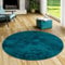 Luxus Super Soft Hochflor Langflor Teppich Rund Flauschig Weich Wohnzimmer Schlafzimmer Melia Petrol