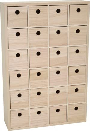 Adventskalender rechteckig – 30 x 44,5 x 10 cm