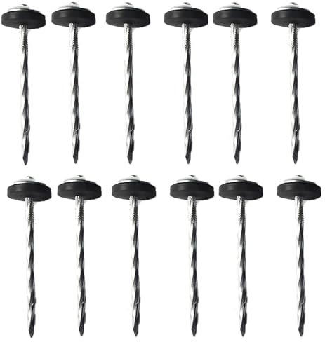 12Pcs Heavy Duty Tent Groundsheet Peg, Stainless Steel Ground Pegs Awning Tent Pegs, 9cm Hard Ground Camping Pegs For Tent, Awning & Garden