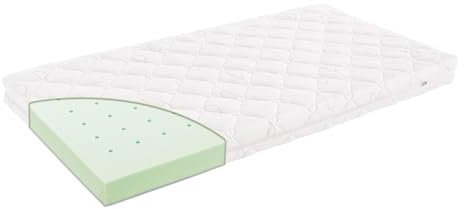 Sämann Kindermatratze 60x120 cm - Matratze für Baby - Babybettmatratze - Oeko-TEX Standard 100 geprüft - Abnehmbarer Bezug mit L-Reißverschluss - Cloud SleepPlus