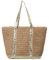 Fiorky Sac de Plage en Paille pour Femme, Sac à Main Fourre-Tout en Paille Grande capacité Paillettes Crochet Sac à Main de Plage Couleur Contrastée Sac à bandoulière Simple Dames Quotidien
