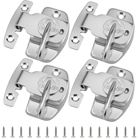 Align-N-Lock Esstischschlösser, robuste Metallfeder-Esstisch-Blatt-Verschlüsse, Hardware für Tischblätter, Verlängerungstische, Computer-Arbeitsplätze, Konferenztische, Silber, 4 Stück