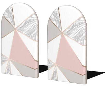 Rosa Roségold, 2er Set Buchstützen Bücherregal Lustiger Holz Buchstopper Buchstützen Buchhalter und Ständer