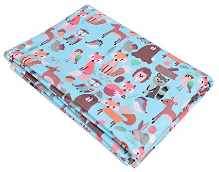 PUL Stoff Bedruckt Doppelseitiges Wasserdichtes Design 150cm Breit- Stoffe zum Nähen Meterware PUL Fabric, um Windeltaschen und -pads Herzustellen (W3-Fuchs,100cm)