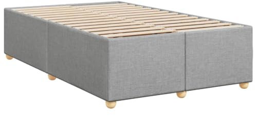 vidaXL Cadre de lit sans Matelas Gris Clair 120x200 cm Tissu