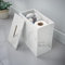 New White Marble Effect Bathroom Storage Box With Lid Bathroom Storage for Cleaning Products