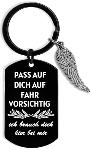 ENSTAB Geschenke für Männer Freund Auto Schlüsselanhänger Adventskalender Füllung Weihnachtsgeschenke für Papa Freund Kollegin (Schwarz-FAHR VORSICHTIG)