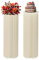 Karton Blumenständer Vase, Zylinder Ständer, Faltbarer Zylinderförmige Blumenboden, Zylinder Tische mit Acryl Panel, Dekoration für Hochzeit Baby-Dusche Geburtstage Party Event (2 Stück: 100cm)