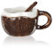 Hisdricus Taza Ceramica - Taza de Coco - Tazas de Café, 250 ml, Regalo Adecuado Para Familia y Amigos, Con Cucharita, Ideal para Casa, Oficina, Cumpleaños, 250 ml, Material Cerámico, Diseño Elegante