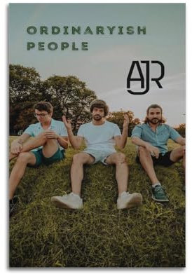 oksdjhrnn Band-Poster, AJR, dekoratives Leinwand-Poster, Wandkunst, Dekor, Wohnen, modern, Familienschlafzimmer, Dekoration, Poster, 60 x 90 cm, ungerahmter Stil