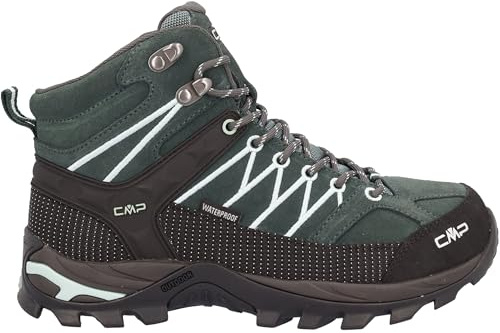 CMP Unisex Kinder Kids Rigel Mid Trekking Shoes WpTrekking-Schuhe | Clima Protect, rockene Füße, atmungsaktiv, griffige Sohle, schnelles Schnüren, stabiler Knöchelhalt, Lederschuhe, Outdoor