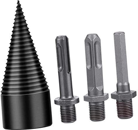 YARNOW Fendeur De Bûches Pour Fendeuse De Bois Foret à Bois De Chauffage Avec Rainure Antidérapante Outil Électrique