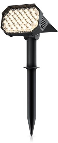 Brandson - LED Solarlampe für Außen - Solar Wegleuchte mit Akku - Solarspotlight mit Solarpanel - warmweiß – IP65 – 2 Montagemöglichkeiten – für Garten Terrasse Rasen