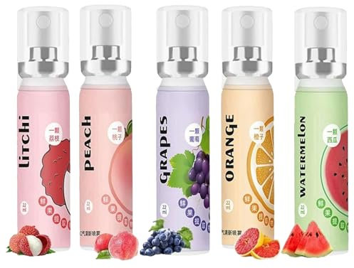 Spray para el Cuidado Bucal,Spray de Aliento Fresco de Frutas,Spray Bucal Mal Aliento,Spray para la Higiene Oral,Spray Bucal,Aliento Fresco Spray,Enmascara El Mal Aliento 5PC