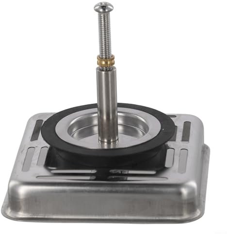 Colador cuadrado de acero inoxidable para fregadero de cocina, tapón de residuos, diseño microperforado para un filtrado eficiente, rendimiento sin óxido