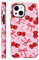Phoona Cute Case for iPhone 14 / iPhone 13 6,1, Preppy Cherry Ribbons Bow Girly Aesthetic Dsign Pattern for Girl Women, Shockproof Slim Soft TPU and Hard PC Frosted Double Protective Cover, Pink 01