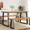 Xichuzi Esstisch Baumkante 140x80x75 cm Massivholz Akazie, Küchentisch, Esszimmertisch, Dining Table, Kitchen Table, Esszimmer Tisch, Sitzecke, Essen Tisch