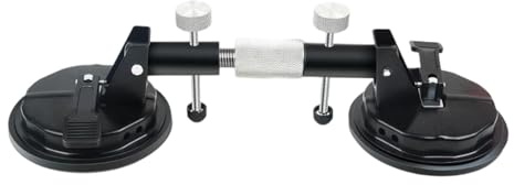 Vakuum Saugnapf Set 40cm - 150kg Haftkraft Profi Spannwerkzeug aus Aluminium für Fliesen, Laminat, Glas & Steinplatten - Inklusive Tragetasche & Zubehör