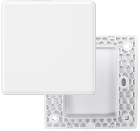 KAHZOR 2 Stück Steckdosen Abdeckung, Lichtschalter Abdeckung, Steckdosenabdeckung Weiss, Blindabdeckung Unterputzdose für Unbenutzte Steckdosen Oder Schalter, 8,6 X 8,6 cm