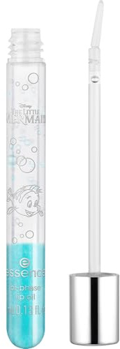 essence Disney THE LITTLE MERMAID bi-phase lip oil Öl Nr. 01 Blau 4ml | Lippenöl, Glossiges Finish, Mit Ölen, Glänzendes Finish