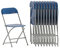 Flash Furniture Hercules Klappstuhl, Kunststoff, 295 kg Traglast, blau, 10 Stück