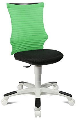 Topstar S'Neaker, mitwachsender Kinder-und Jugenddrehstuhl, Schreibtischstuhl für Kinder, Stoff, Grün/Schwarz/Weiß, 49 x 45 x 99 cm