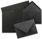 Faltkarten Set mit Brief-Umschlägen DIN A6 / C6 in Schwarz - 75 Sets - 14,8 x 10,5 cm - Premium Qualität - Serie FarbenFroh
