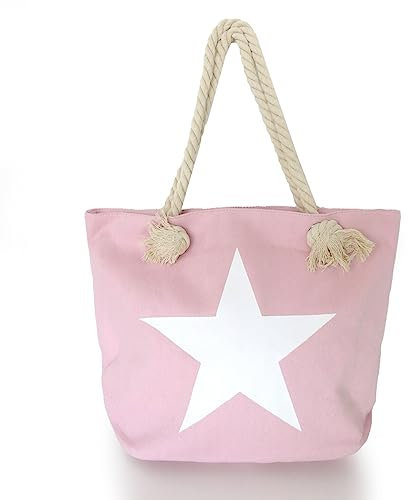 Sonia Originelli Strandtasche Stern Uni Marie Beachbag Shopper Farbe Rosa
