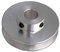 Bqlzr 41 x 16 x 10 mm argento alluminio singolo Groove 10 mm foro fisso puleggia per albero motore 3-5 mm tondo PU cintura