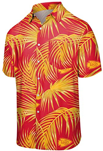 FOCO Herren NFL Floral Tropical Button Up Shirt