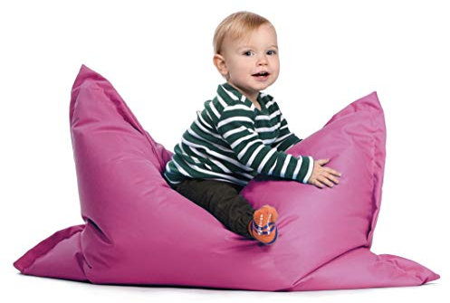 sunnypillow S Sitzsack, Outdoor & Indoor 100 x 70 cm mit 60L Styropor Füllung Sessel für Kinder & Erwachsene Sitzkissen Sofa Beanbag viele Farben und Größen zur Auswahl Rosa