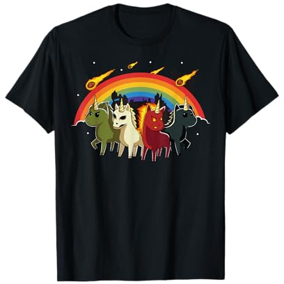 4 Cute Unicorns Of The Apocalypse Four Horsemen Gift Idea T-Shirt