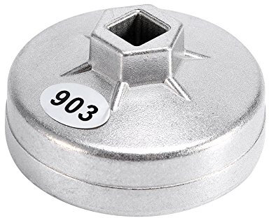 Yosoo Health Gear Ölfilter Steckschlüssel 74mm 14 Nuten, Ölfilterschlüssel 903 Aluminium Schraubenschlüssel Ölfilterwerkzeug für B Mw A Udi B En