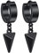 FOCALOOK Herren Ohrringe schwarz Edelstahl Huggie Creolen mit Pyramide Ohrstecker Ohr Piercing Punk Stil Modeschmuck Accessoire für Jungen Mädchen