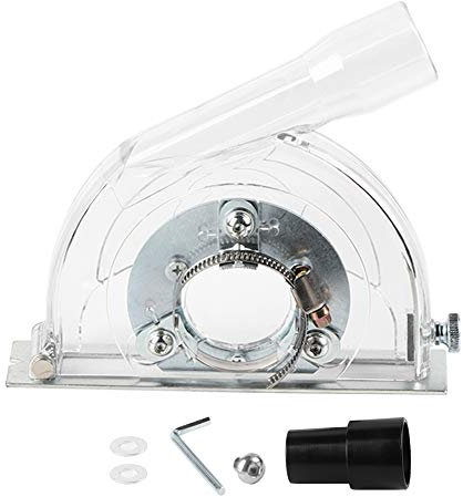 Zerodis Universal Grinding Dust Shroud for Angle Grinder 3/4/5 inch Saw Disc, Dust Collector Attachment Cover Tool Collect Grinding Dust Wood Stone Cement Marble Rock Concrete