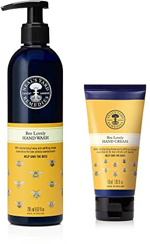 Neal's Yard Remedies Bee Lovely Duo - Discovered Beautifully Scented Hands - Hand Wash and Hand Cream - 3% of Sales go to Save The Bees Charity