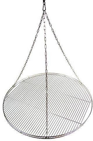 Edelstahl Grillrost 55 cm nur 10 mm Stababstand + Seilwirbel + 3 Ketten + Karabiner Schwenkgrill Grill