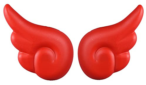 Motorradhelm Horn, Asudaro 1 Paar Motorradhelm Dekoration Fahrradhelm Zubehör Engel Dekoration Helm Dekoration Zubehör Kunststoff Saugnapf Flügel Für Ski Bike Motorradhelm,rot