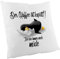 Crealuxe Der Kaffee ist kaputt!! Ich Bin Immer noch müde Pinguin Zierkissen, Sofakissen, bedrucktes Kissen, Baumwollkissen