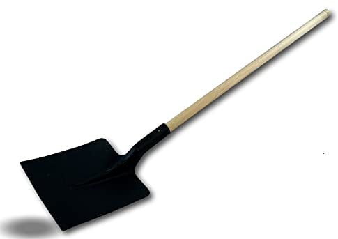 Lot de 6 pelles de terrassier | Manche 110 cm bois fabriqué en France | Bout carré acier | Pelle-bêche | Creuser trancher des racines racler des surfaces | Outil jardinage | Kibros PELCARMX6